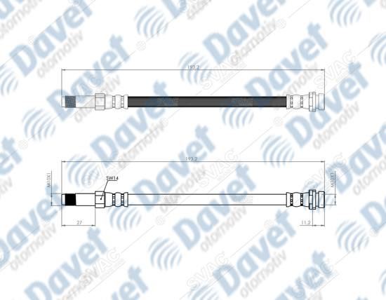 FOR-6G91 2282 EF N Hortum Komple - Fren Mek. El Park Freni Ile Ford Mondeo - 2007